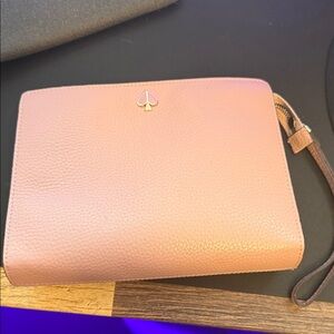 Kate Spade • Mauve Textured Leather Pouch